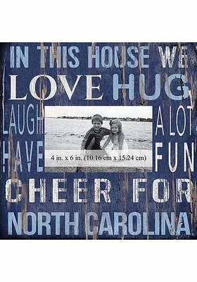 North Carolina Tar Heels In This House 10x10 Picture Frame - Blue