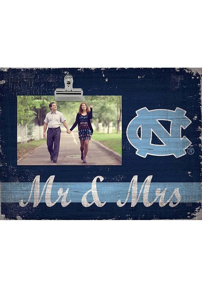North Carolina Tar Heels Mr and Mrs Clip Picture Frame - Blue
