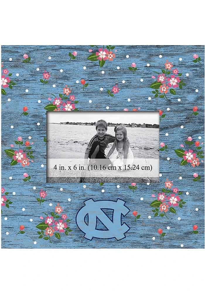 North Carolina Tar Heels Floral Picture Frame - Blue