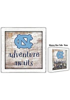 North Carolina Tar Heels Adventure Awaits Box Sign - Blue