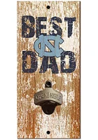 North Carolina Tar Heels Best Dad Bottle Opener Sign - Blue