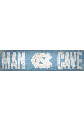 North Carolina Tar Heels Man Cave 6x24 Sign - Blue