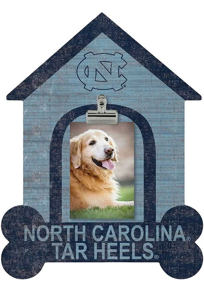 North Carolina Tar Heels Dog Bone House Clip Picture Frame - Blue