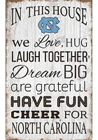 North Carolina Tar Heels In This House 11x19 Sign - Blue