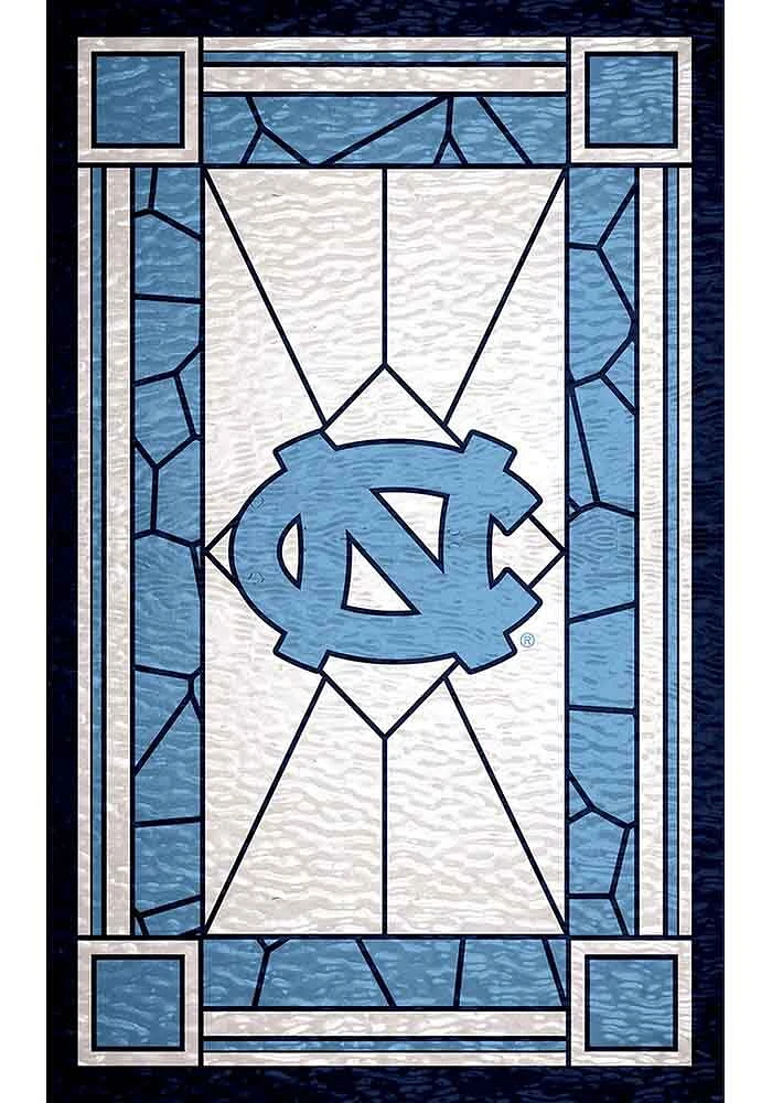 North Carolina Tar Heels Stained Glass Sign - Blue