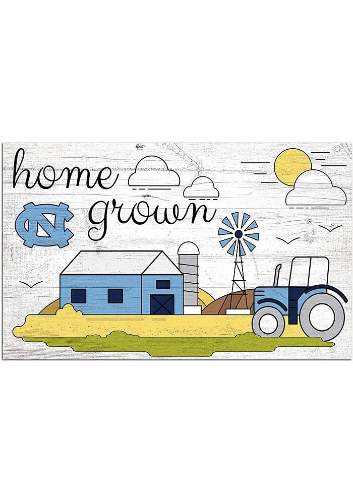 North Carolina Tar Heels Home Grown Sign - Blue