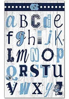North Carolina Tar Heels Alphabet Sign - Blue
