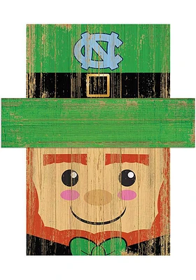 North Carolina Tar Heels Leprechaun Head Sign - Blue