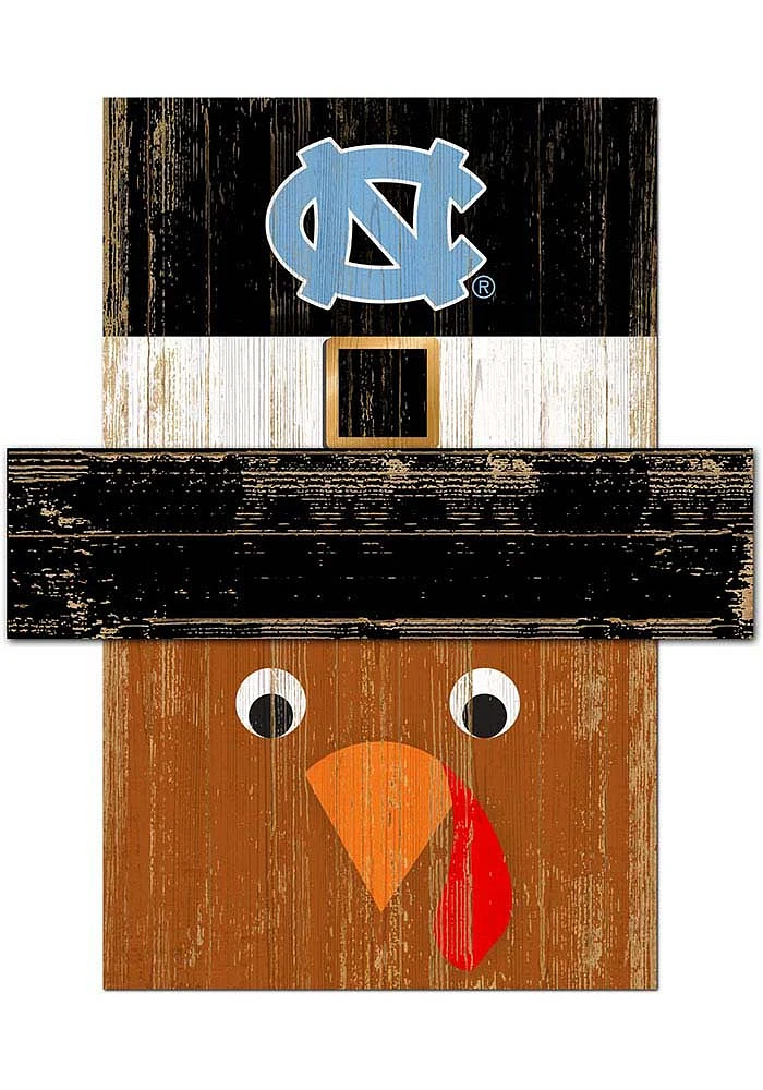 North Carolina Tar Heels Turkey Head Sign - Blue
