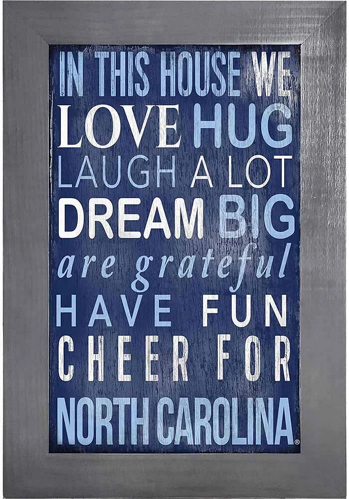 North Carolina Tar Heels In This House Picture Frame - Blue