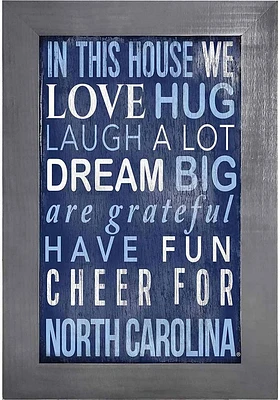 North Carolina Tar Heels In This House Picture Frame - Blue