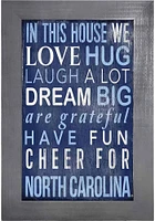 North Carolina Tar Heels In This House Picture Frame - Blue