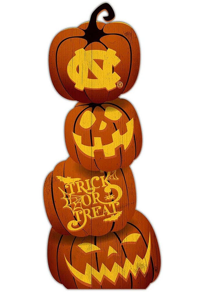 North Carolina Tar Heels Pumpkin Stack Leaner Sign - Blue