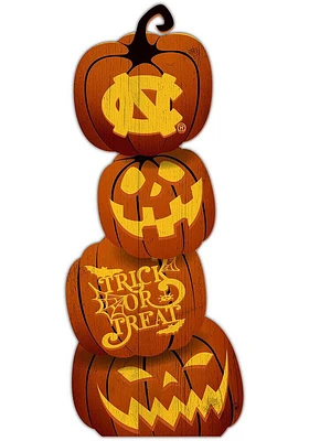 North Carolina Tar Heels Pumpkin Stack Leaner Sign - Blue