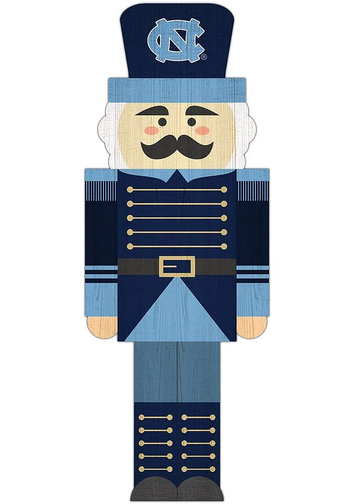 North Carolina Tar Heels 31 Inch Nutcracker Leaner Sign - Blue