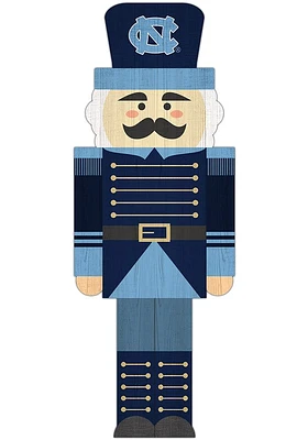 North Carolina Tar Heels 31 Inch Nutcracker Leaner Sign - Blue