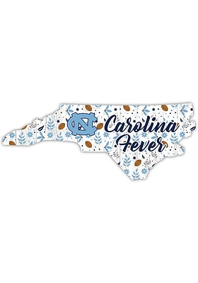 North Carolina Tar Heels 24 Inch Floral State Wall Art