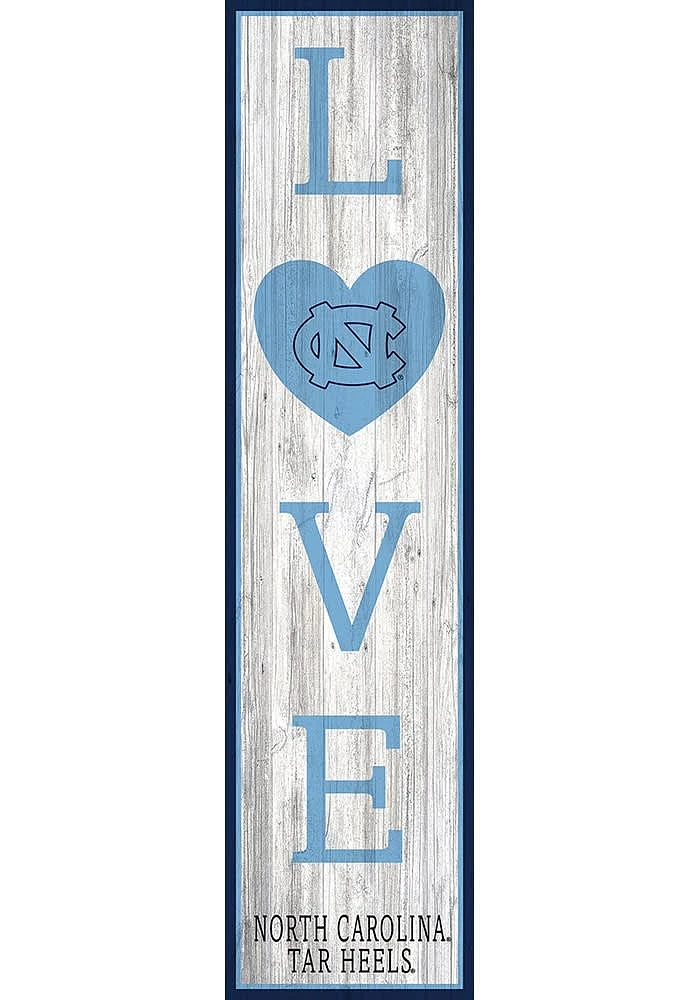 North Carolina Tar Heels 48 Inch Love Leaner Sign - Blue