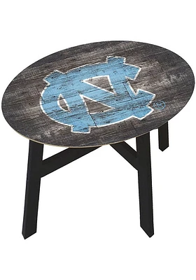 North Carolina Tar Heels Logo Heritage Side Blue End Table