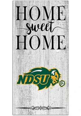 North Dakota State Bison Home Sweet Home Whitewashed Sign - Green