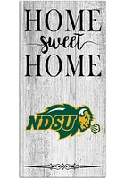 North Dakota State Bison Home Sweet Home Whitewashed Sign - Green