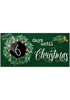 North Dakota State Bison Chalk Christmas Countdown Sign - Green
