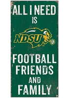 North Dakota State Bison Football Friends and Family Sign - Green