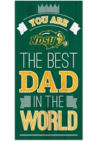 North Dakota State Bison Best Dad in the World Sign - Green