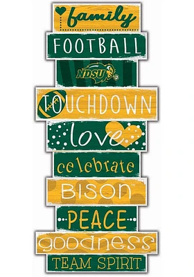 North Dakota State Bison 24in Celebration Stack Sign - Green
