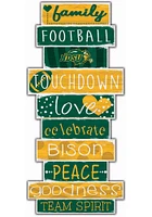 North Dakota State Bison 24in Celebration Stack Sign - Green