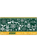 North Dakota State Bison Merry and Bright Sign - Green
