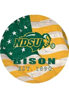 North Dakota State Bison 24in Flag Circle Sign - Green