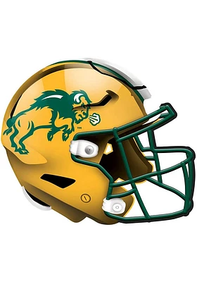 North Dakota State Bison 12in Authentic Helmet Sign - Green