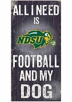 North Dakota State Bison Football and My Dog Sign - Green