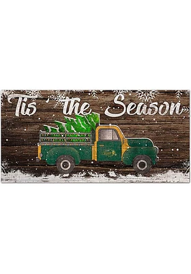 North Dakota State Bison Tis the Season 6x12 Sign - Green