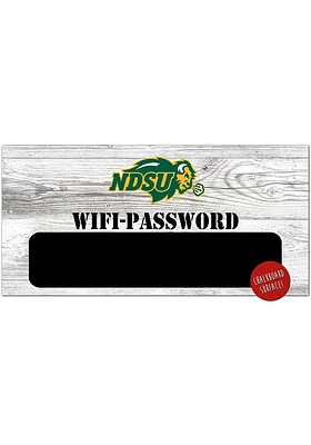 North Dakota State Bison Wifi Password 6x12 Sign - Green