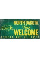 North Dakota State Bison Fans Welcome 6x12 Sign - Green