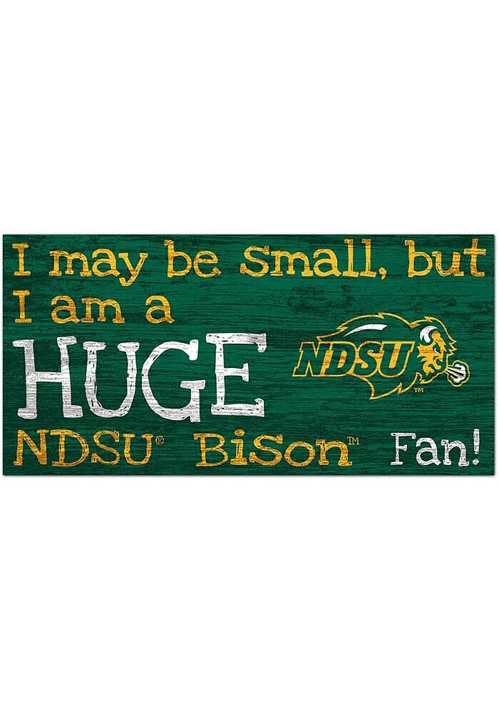 North Dakota State Bison Huge Fan Sign - Green