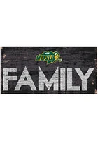 North Dakota State Bison Family 6x12 Sign - Green