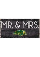 North Dakota State Bison Mr and Mrs Sign - Green