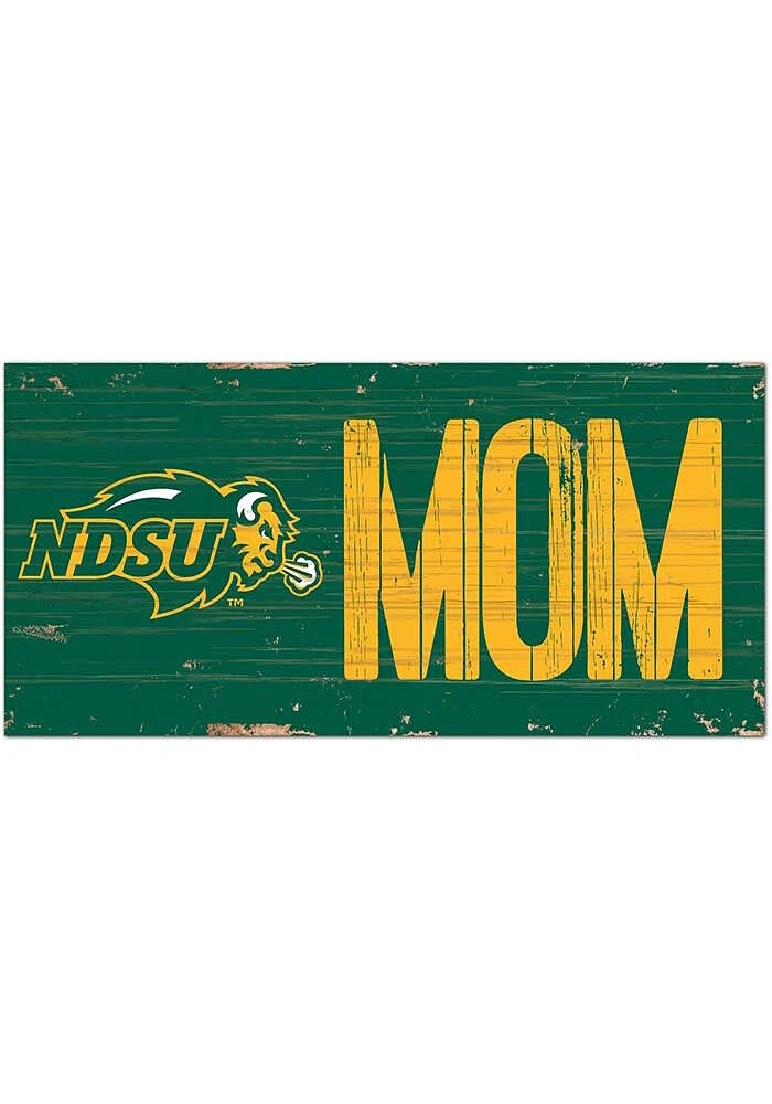 North Dakota State Bison MOM Sign - Green