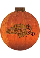 North Dakota State Bison Halloween Pumpkin Sign - Green