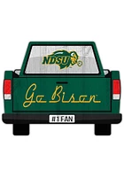 North Dakota State Bison Truck Back Cutout Sign - Green