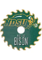 North Dakota State Bison Rust Circular Saw Sign - Green