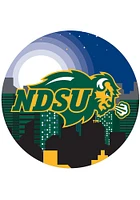 North Dakota State Bison Landscape Circle Sign - Green