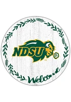 North Dakota State Bison Welcome Circle Sign - Green