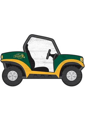 North Dakota State Bison ATV Cutout Sign - Green