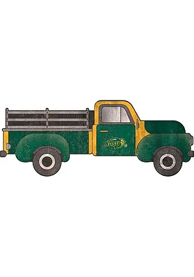 North Dakota State Bison 15 Inch Truck Sign - Green