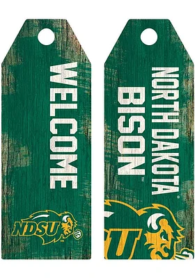 North Dakota State Bison Team Tags Sign - Green