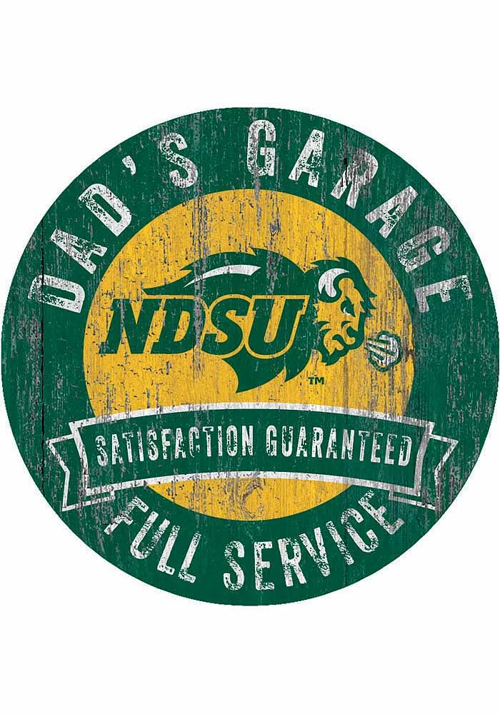 North Dakota State Bison Dads Garage Sign - Green